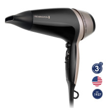 Фен Remington Thermacare Pro, 2100Вт, 3 режими, дифузор,турмалінова іоніз-я, хол. обдув, чорно-коричневий