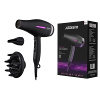 Hair Dryer ARDESTO Violet PRO HD-Y223PRO, 1850-2200W, 2 Speeds, 3 Temp. Modes, Diffuser, Black