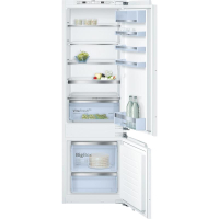 Bosch built-in refrigerator with bottom freezer, 177x55x55, fridge-257L, freezer-61L, 2-door, A++, ST, white