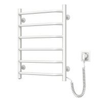 Electric Towel Warmer Navin Blues, 600x480x123mm, button, steel, white, right connection