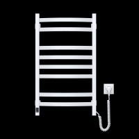 Electric Towel Warmer Navin Avalon, 800x480x104mm, Timer-Regulator, Steel, White, Right Connection