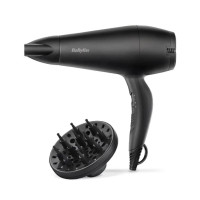 Babyliss Power Smooth Hair Dryer, 2000W, 2 Modes, Ionization, Cool Shot, 2 Attachments, Black