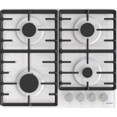 Варильна поверхня Gorenje газова на склі, 60см, чавун, білий