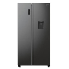 Холодильник SBS Gorenje, 179х67х92см, 2 двері, 353(191)л, А++, NF+, Інв., Зона св-ті, диспенсер, генератор льоду, Зовн. Диспл, чорний