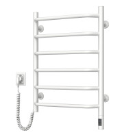 Navin Blues Electric Towel Warmer, 600x480x123mm, Timer-Regulator, Steel, White, Left Connection
