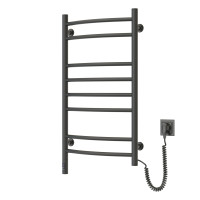 Navin Camellia electric towel warmer, 800x480x105mm, timer-regulator, steel, black moire, right connection