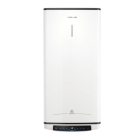 Electric water heater Ariston flat slim VELIS PRO DRY WIFI 100 EU, 100L, 2*1.5kW, dry heating element, universal mounting, electronic control, B, Italy, White