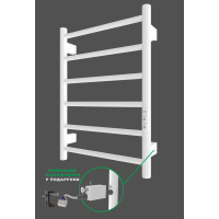 ARDESTO Classik-TR K Electric Towel Warmer, 570x430x80mm, Timer-Regulator, Steel, Matte White
