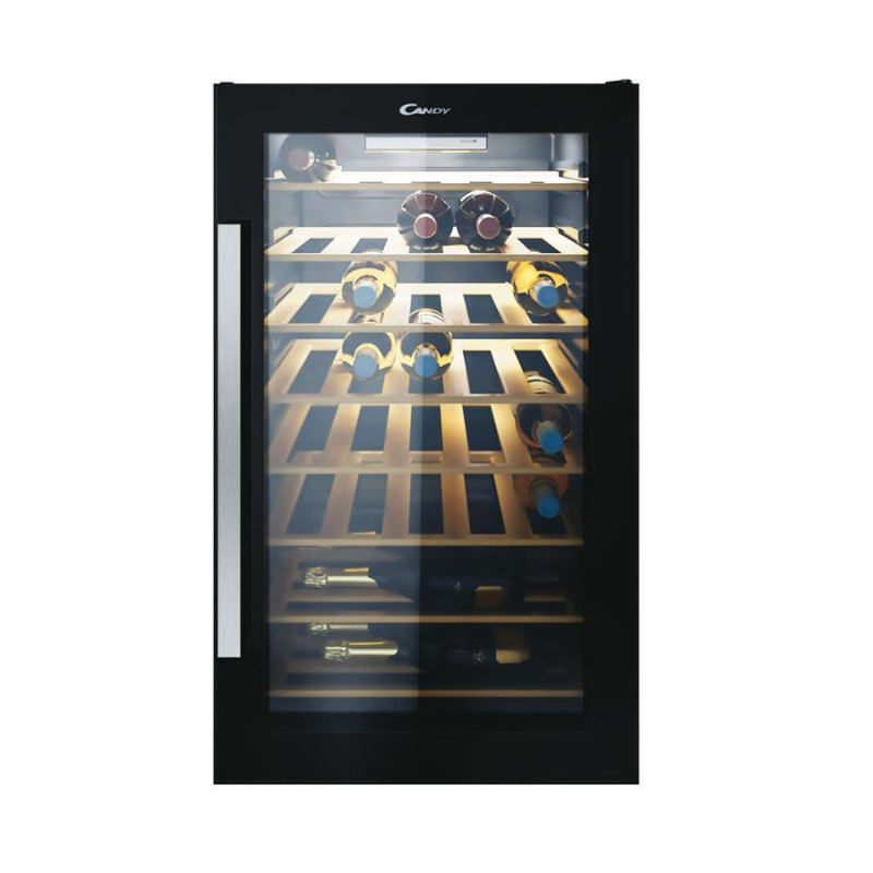 Candy Wine Refrigerator, 84.5x49x55, Refrigerator Compartment - 118L, Zones - 1, Bottles - 41, ST, Display, Black