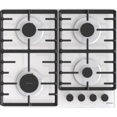 Варочная поверхность Gorenje газовая на стекле, 60см, чугун, белый