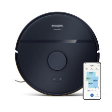 Робот-пилосос Philips Series 2000, h=9.7см, вологе прибирання, конт пил -0.38л, вода -0.3л, автон. робота до 120хв, EPA 11, Wi-Fi, темно-синій