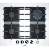 Bosch Gas Cooktop, 60cm, Cast Iron, White