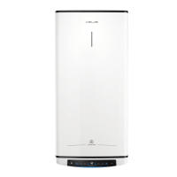 Electric water heater Ariston flat slim VELIS PRO DRY WIFI 80 EU, 80L, 2*1.5kW, dry heating element, universal mounting, electronic control, B, Italy, White