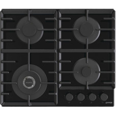 Варильна поверхня Gorenje газова на склі, 60см, чавун, чорний