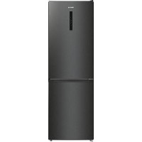 Gorenje NRK619EABXL4 Refrigerator with Bottom Freezer, 185x60x60cm, 2-Door, R- 204L, F- 96L, A+, NoFrost Plus, Fresh Zone, Black