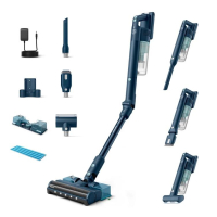 Philips Cordless Vacuum Cleaner Flex Series 5000, Wet Cleaning, Dust Container 0.27L, Up to 60min Runtime, PowerCyclone 10, Grey-Green