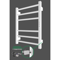 ARDESTO Electric Towel Warmer Square-TR K, 570x430x80mm, Timer-Regulator, Steel, Matte White