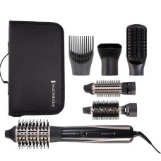 Фен-щітка Remington Blow Dry & Style Caring, 1200Вт, 2 режими, іоніз-я, хол. обдув, кейс для зберігання, кераміка, чорно-золотий