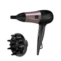 Rowenta Powerline Hair Dryer, 2400W, 3 Modes, Diffuser, Ionization, Cool Shot, Black-Pink