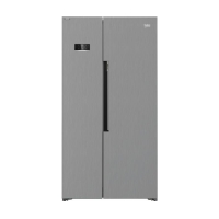 Beko SBS Refrigerator, 179x91x71, fridge-368L, freezer-190L, 2-door, A+, NF, display, SS
