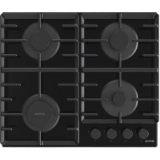 Варильна поверхня Gorenje газова на склі, 60см, чавун, чорний