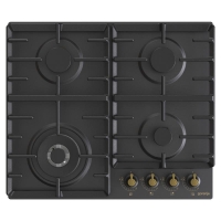 Gorenje GW642CLB Gas Hob, 60cm, Cast Iron, Black