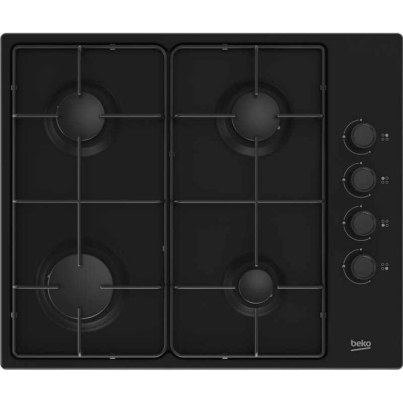 Beko gas hob, 60cm, black
