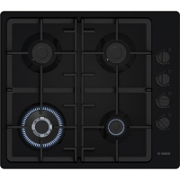 Bosch Gas Hob, 60cm, Cast Iron, WOK, Black
