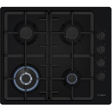 Варочная поверхность Bosch газовая, 60см, чугун, WOK, черный