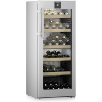 Liebherr Wine Refrigerator, 145.4x59.7x67.5, shelves - 6, zones - 2, bottles - 107, ST, display, silver