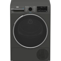 Beko tumble dryer, heat pump, 8kg, A++, 60cm, display, drum light, grey