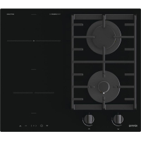 Gorenje combined hob (2 gas + 2 induction), 60cm, black