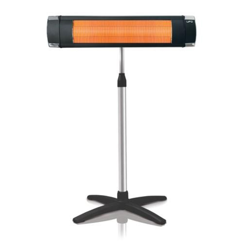 UFO Flamethin infrared heater, 28m2, 2300W, mechanical control, universal mount, + stand, gray/black