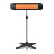 UFO Flamethin infrared heater, 28m2, 2300W, mechanical control, universal mount, + stand, gray/black