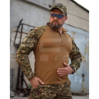 Combat shirt CoolPass coyote with elbow pads Predator pixel G-0822