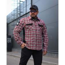 Тактична мілітарі Сорочка FCT Blackbeard демісезон в клітинку Червона (9 номер)
