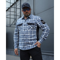 FCT Blackbeard Tactical Military Summer Plaid Shirt Blue (Item 14)