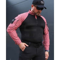 URBAN Stretch Combat Shirt, Red Checkered