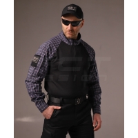 URBAN Stretch Combat Shirt, Blue-White Plaid