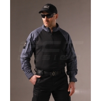 URBAN Combat Shirt Stretch Plaid Blue