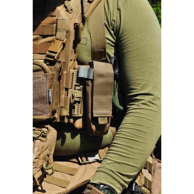 Tactical vertical closed tourniquet pouch Cordura Coyote, tactical tourniquet bag