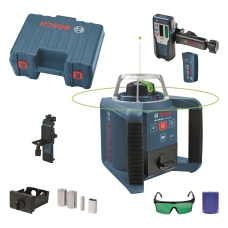 Нівелір лазерний ротаційний Bosch Professional GRL 300 HVG до 300м ±0.1мм/м зелений промінь 150/300/600об/хв тримач WM4 IP54 1.8кг зелений промінь кейс приймач