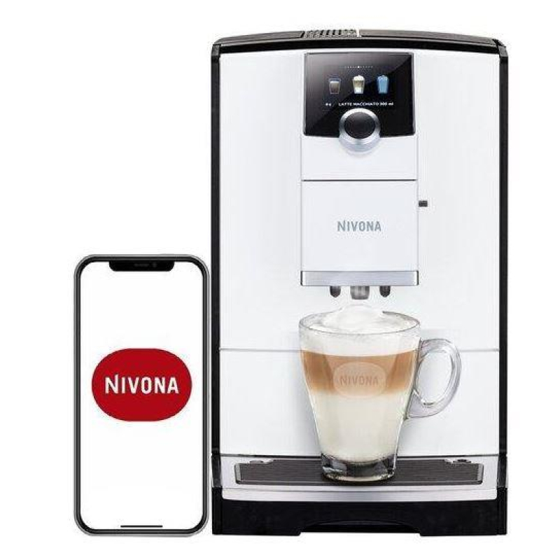NIVONA CafeRomatica Coffee Machine, 2.2L, bean + ground, auto-cappuccino, 7 auto-recipes, silver