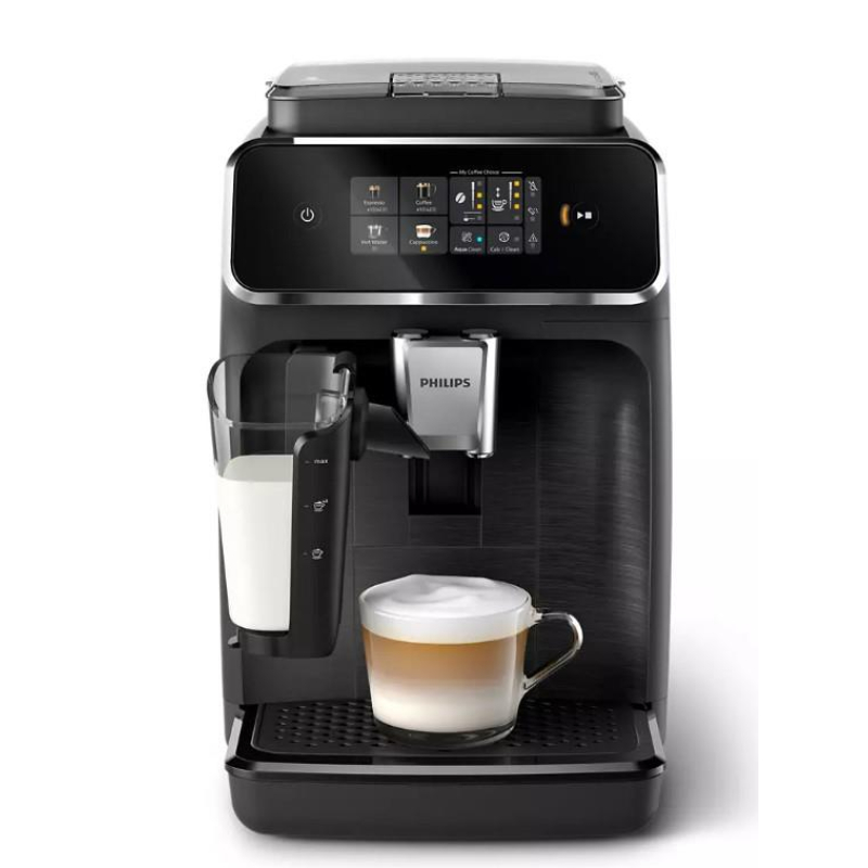 Philips Series 2300 Coffee Machine 1.8L, Bean + Ground, Auto Cappuccino, Touch Control, Black