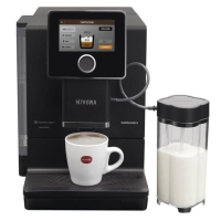 NIVONA CafeRomatica Coffee Machine, 2.2L, bean + ground, auto-cappuccino, 9 auto-recipes, black