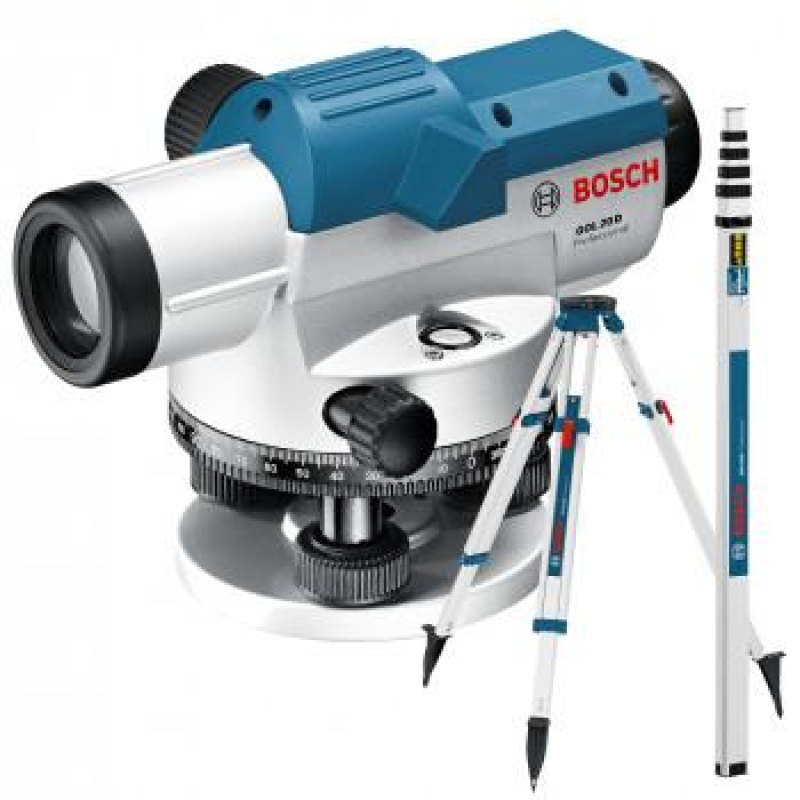 Нивелир оптический Bosch Professional GOL 20 D до 60м ±3.0мм/30м зум х20+BT 160+GR 500 1.5кг