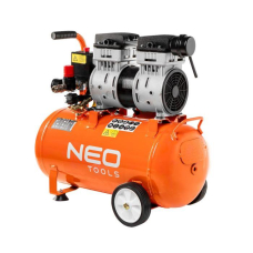 Компресор повітряний Neo Tools, безолійний, 800Вт, 24л, 125л/хв, 8бар, 2-х поршневий, IP20, 20.07кг