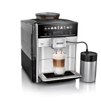 Siemens Coffee Machine 1.7L, Bean + Ground, Auto-Cappuccino, LED Display, 8 Auto-Recipes, Black-Silver