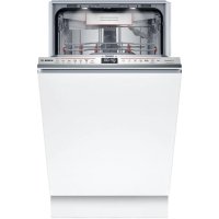 Bosch built-in dishwasher, 10 place settings, A+, 45cm, display, 3rd basket, Zeolith, white