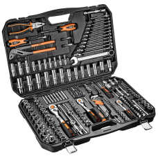Набор инструментов Neo Tools, 1/2", 1/4", 3/8", CrV, кейс, 233шт